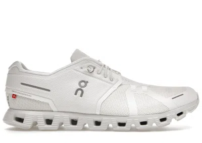 Pre-owned On Men's  Running Cloud 5 Sneakers In All White
