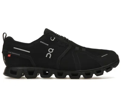 Pre-owned On Men's  Running Cloud 5 Waterproof Sneakers In All Black