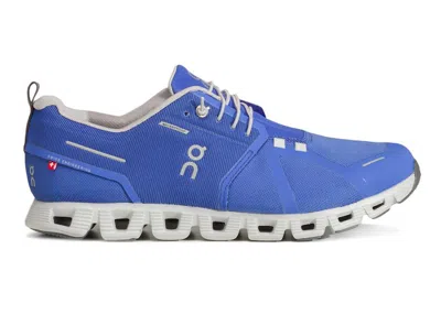 Pre-owned On Men's  Running Cloud 5 Waterproof Sneakers In Cobalt Blue/glacier
