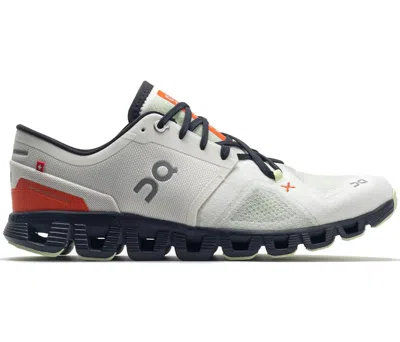 Pre-owned On Men's  Running Cloud X 3 Sneakers In Ivory/flame