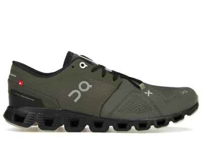 Pre-owned On Men's  Running Cloud X 3 Sneakers In Olive/reseda