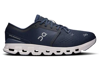 Pre-owned On Men's  Running Cloud X 4 Sneakers In Ink/ivory