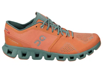 Pre-owned On Men's  Running Cloud X Green Sneakers In Orange/sea