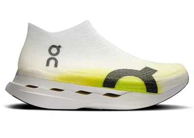 Pre-owned On Men's  Running Cloudboom Strike Lg Sleeve Sneakers In White/lime