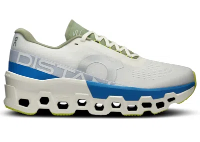 Pre-owned On Men's  Running Cloudmster 2 Distance Sneakers In White/lapis