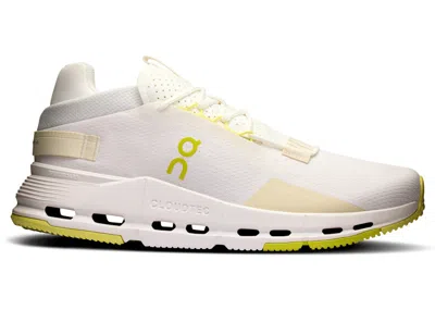 Pre-owned On Men's  Running Cloudnova 2 Sneakers In White/limelight