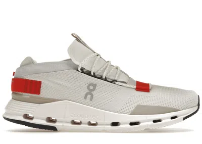 Pre-owned On Men's  Running Cloudnova Sneakers In White/red In Multi