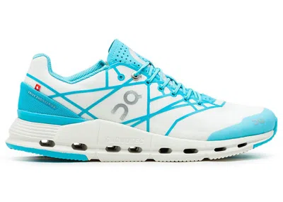 Pre-owned On Men's  Running Cloudnova Z5 Sneakers In White/cyan
