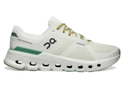 Pre-owned On Men's  Running Cloudrunner 2 Sneakers In White/green In Multi