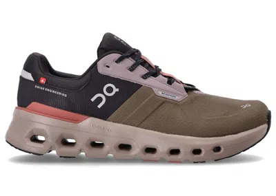 Pre-owned On Men's  Running Cloudrunner 2 Waterproof Sneakers In Olive/mahogany In Multi