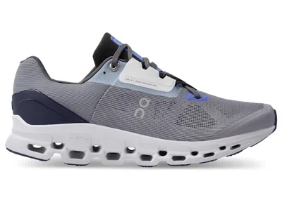 Pre-owned On Men's  Running Cloudstratus Grey Navy Sneakers In Fossil/midnight