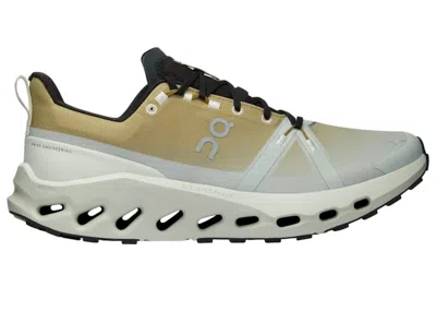 Pre-owned On Men's  Running Cloudsurfer Trail Waterproof Sneakers In Safari/mineral