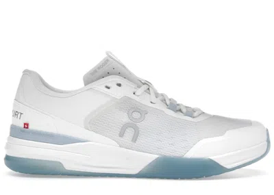 Pre-owned On Men's  The Roger Advantage Pro Sneakers In White/chambray In Multi