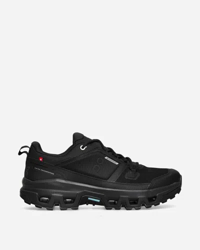 On Cloudrock Rubber-trimmed Mesh Trail Sneakers In Black