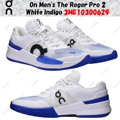 Pre-owned On Men's The Roger Pro 2 White Indigo 3me10300629 Men's Size