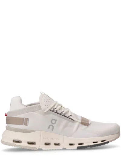 On Men White Lace Up Sneakers In Multi