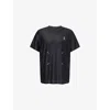 On Mens Black Pace Mesh-jersey T-shirt Xxl In Blue