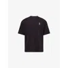 On Mens Black Perform All Day Logo-print Cott T-shirt Xl In Black