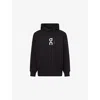 On Mens Black Perform All Day Logo-printed Cott-jersey Hoody Xxl