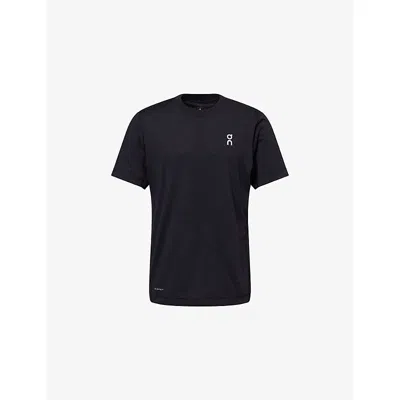 On Mens Black Train-t Graphic Short-sleeves Woven T-shirt Xl