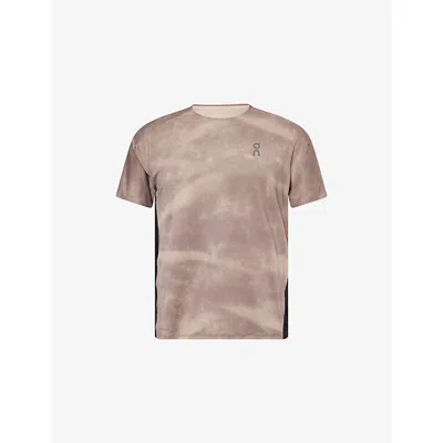 On Mens  Performance-t Logo-print Stretch-mesh Top