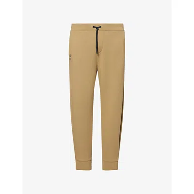 On Mens Focus Tech Tapered-leg Stretch-cott Blend Jogging Bottoms In Brown