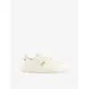 On Mens Ivory Dew Roger Clubhouse Leather Trainers Eur 41 / 7 Uk In White