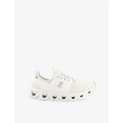 On Mens Ivory Ivory Cloudswift 4 Mesh And Shell Trainers In White