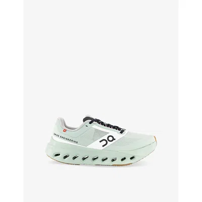 On Mens Mineral Almd Cloudsurfer Next Mesh Low-top Trainers In Green