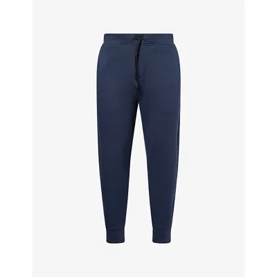 On Mens Navy Focus Tech Straight-leg Cott-jersey Jogging Bottoms In Blue