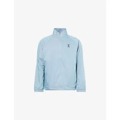On Mens Blue Court Logo-print Stretch-woven Jacket