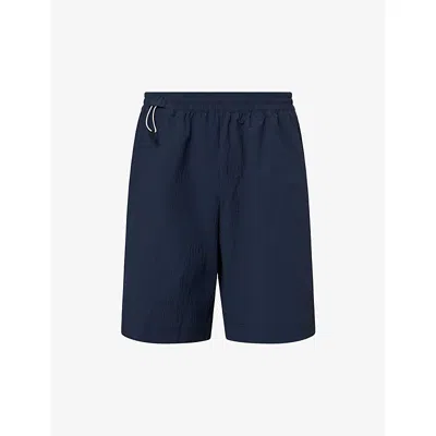 On Mens Midnight Courtside Eaze Woven Shorts In Blue