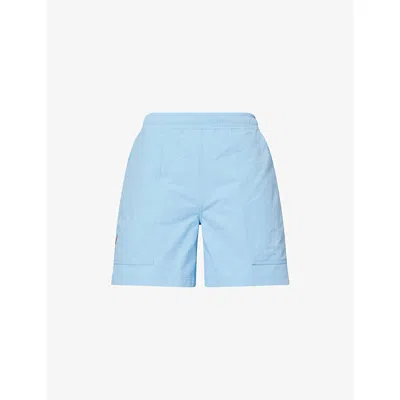 On Mens  Trek Graphic-print Woven Shorts In Blue