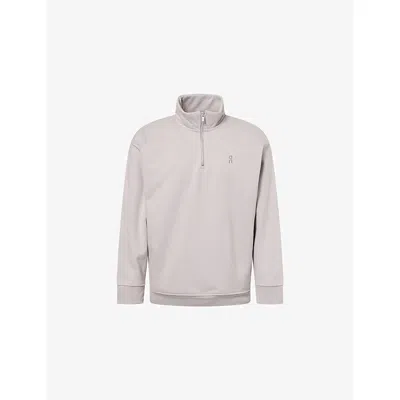 On Mens Ore Club Collective Half-zip Cott-blend Sweatshirt In Gray