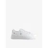 On Mens White White White The Roger Advantage Faux-leather Low-top Trainers In Multi