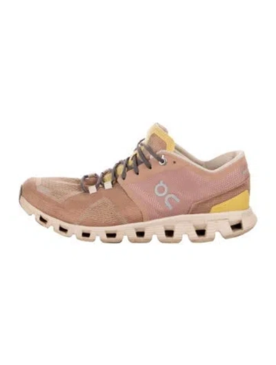 Pre-owned On Mesh Athletic Sneakers In Neutrals/yellow