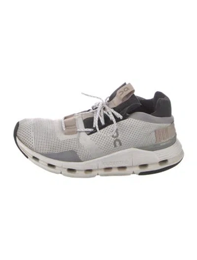 Pre-owned On Mesh Colorblock Pattern Athletic Sneakers In White