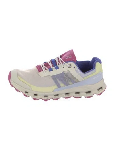Pre-owned On Mesh Colorblock Pattern Athletic Sneakers In White