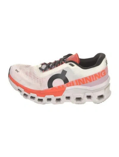 Pre-owned On Mesh Colorblock Pattern Athletic Sneakers In White