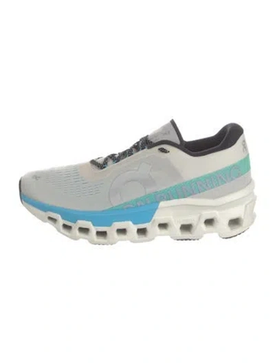 Pre-owned On Mesh Colorblock Pattern Athletic Sneakers In White