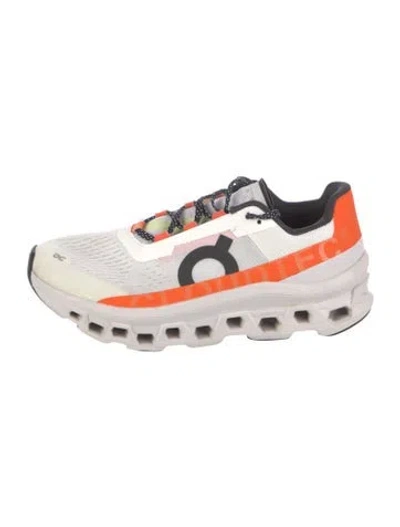 Pre-owned On Mesh Colorblock Pattern Athletic Sneakers In White