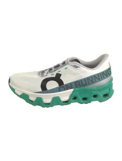 Pre-owned On Mesh Colorblock Pattern Sneakers In Green