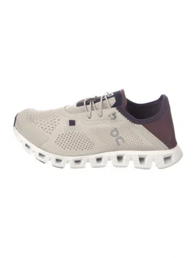 Pre-owned On Mesh Colorblock Pattern Sneakers In White