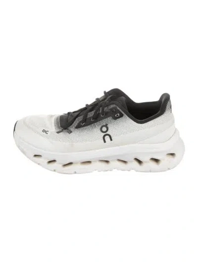 Pre-owned On Mesh Colorblock Pattern Sneakers In White