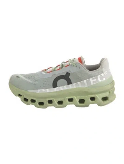 Pre-owned On Mesh Graphic Print Athletic Sneakers In Green/white