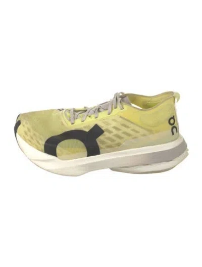 Pre-owned On Mesh Graphic Print Athletic Sneakers In Yellow