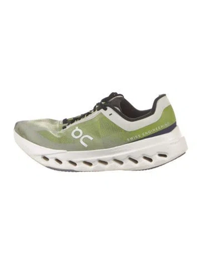 Pre-owned On Mesh Patterned Sneakers In White
