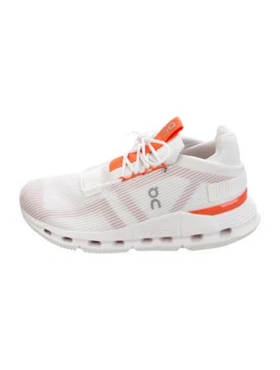 Pre-owned On Mesh Striped Athletic Sneakers In White