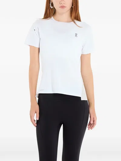 On Mesh-panel T-shirt In White
