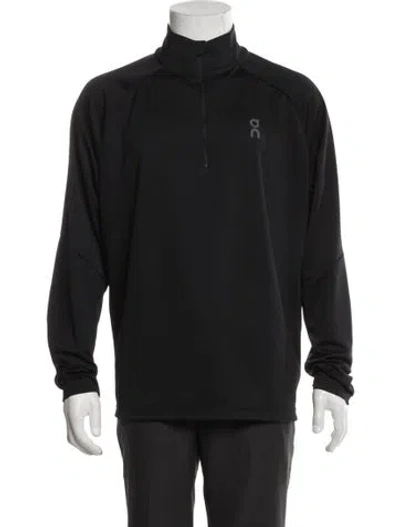 Pre-owned On Mock Neck Lg Sleeve T-shirt In Black